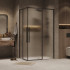 Душевой уголок Grossman Galaxy 80x80x195 300.K33.01.8080.21.02 (черный матовый/шиншилла стекло)