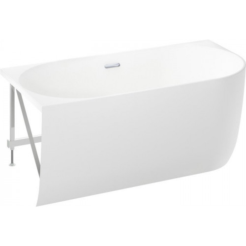 Ванна Wellsee Belle Spa 150x75 235701001 (пристенная ванна (левая) белый глянец, экран, каркас, сифон-автомат хром)