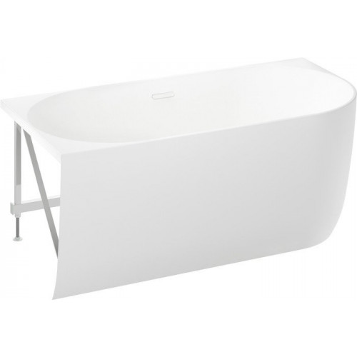 Ванна Wellsee Belle Spa 150x75 235701002 (пристенная ванна (левая) белый глянец, экран, каркас, сифон-автомат глянцевый белый)