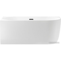 Ванна Wellsee Belle Spa 150x75 235701003 (пристенная ванна (левая) белый глянец, экран, каркас, сифон-автомат матовый черный)