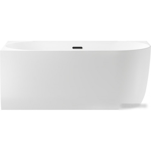 Ванна Wellsee Belle Spa 150x75 235701003 (пристенная ванна (левая) белый глянец, экран, каркас, сифон-автомат матовый черный)