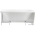 Ванна Wellsee Belle Spa 150x75 235701003 (пристенная ванна (левая) белый глянец, экран, каркас, сифон-автомат матовый черный)