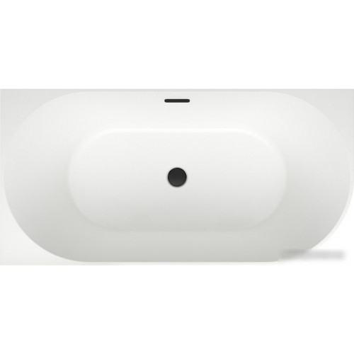 Ванна Wellsee Belle Spa 150x75 235701003 (пристенная ванна (левая) белый глянец, экран, каркас, сифон-автомат матовый черный)