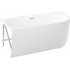 Ванна Wellsee Belle Spa 150x75 235701004 (пристенная ванна (левая) белый глянец, экран, каркас, сифон-автомат золото)