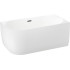 Ванна Wellsee Belle Spa 150x75 235702003 (пристенная ванна (правая) белый глянец, экран, каркас, сифон-автомат матовый черный)