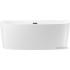 Ванна Wellsee Belle Spa 2.0 160x75 235801003 (пристенная ванна белый глянец, экран, ножки, сифон-автомат матовый черный)