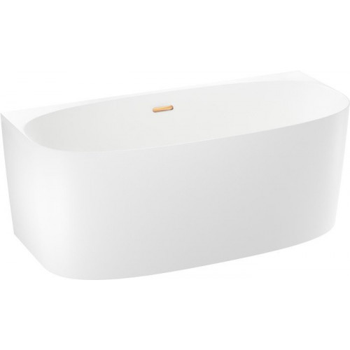 Ванна Wellsee Belle Spa 2.0 160x75 235801004 (пристенная ванна белый глянец, экран, ножки, сифон-автомат золото)