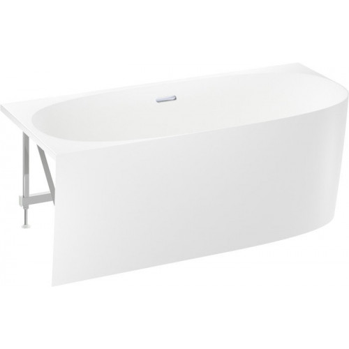 Ванна Wellsee Belle Spa 2.0 160x75 235802001 (пристенная ванна (левая) белый глянец, экран, каркас, сифон-автомат хром)