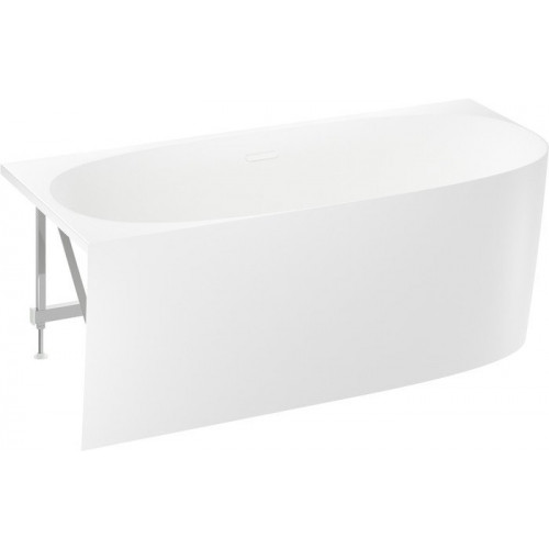 Ванна Wellsee Belle Spa 2.0 160x75 235802002 (пристенная ванна (левая) белый глянец, экран, каркас, сифон-автомат глянцевый белый)