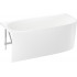 Ванна Wellsee Belle Spa 2.0 160x75 235802002 (пристенная ванна (левая) белый глянец, экран, каркас, сифон-автомат глянцевый белый)