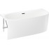 Ванна Wellsee Belle Spa 2.0 160x75 235802003 (пристенная ванна (левая) белый глянец, экран, каркас, сифон-автомат матовый черный)