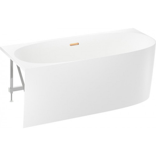 Ванна Wellsee Belle Spa 2.0 160x75 235802004 (пристенная ванна (левая) белый глянец, экран, каркас, сифон-автомат золото)