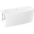 Ванна Wellsee Belle Spa 2.0 160x75 235802004 (пристенная ванна (левая) белый глянец, экран, каркас, сифон-автомат золото)