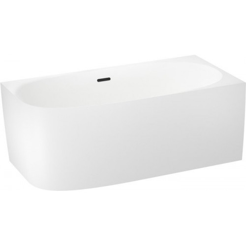 Ванна Wellsee Belle Spa 2.0 160x75 235803003 (пристенная ванна (правая) белый глянец, экран, каркас, сифон-автомат матовый черный)