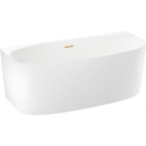 Ванна Wellsee Belle Spa 2.0 170x75 235804004 (пристенная ванна белый глянец, экран, каркас, сифон-автомат золото)