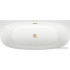 Ванна Wellsee Belle Spa 2.0 170x75 235804004 (пристенная ванна белый глянец, экран, каркас, сифон-автомат золото)