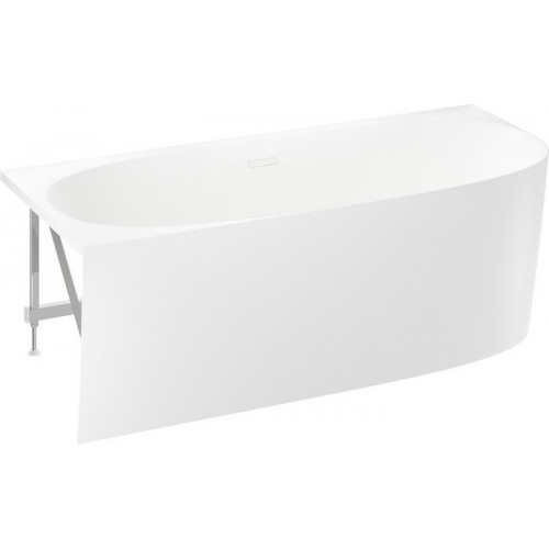 Ванна Wellsee Belle Spa 2.0 170x75 235805002 (пристенная ванна (левая) белый глянец, экран, каркас, сифон-автомат глянцевый белый)