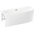 Ванна Wellsee Belle Spa 2.0 170x75 235805003 (пристенная ванна (левая) белый глянец, экран, каркас, сифон-автомат матовый черный)