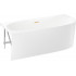 Ванна Wellsee Belle Spa 2.0 170x75 235805004 (пристенная ванна (левая) белый глянец, экран, каркас, сифон-автомат золото)