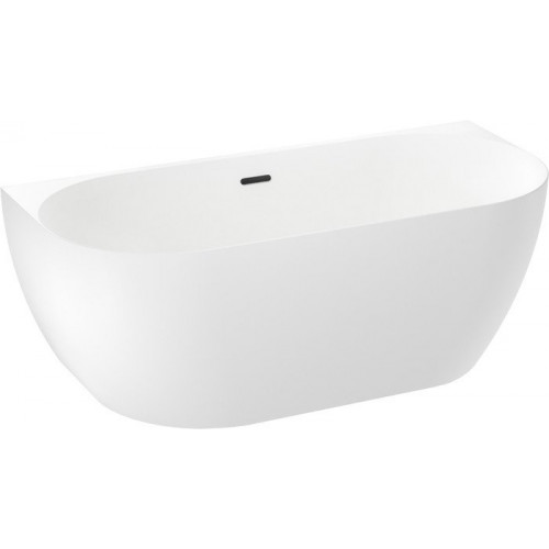 Ванна Wellsee Belle Spa 3.0 170x80 235901003 (пристенная ванна белый глянец, экран, ножки, сифон-автомат матовый черный)
