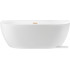 Ванна Wellsee Belle Spa 3.0 170x80 235901004 (пристенная ванна белый глянец, экран, ножки, сифон-автомат золото)