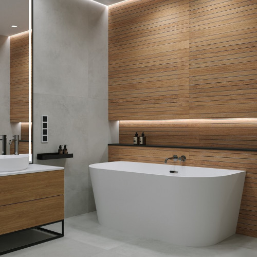Ванна Wellsee Excellence Pro 170x75 28760302R (пристенная ванна белый глянец, экран, ножки, сифон-автомат глянцевый белый)