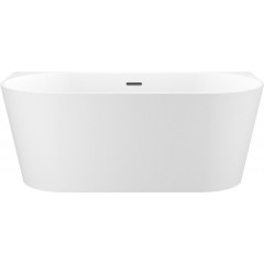 Ванна Wellsee Excellence Pro 170x75 28760303R (пристенная ванна белый глянец, экран, ножки, сифон-автомат матовый черный)