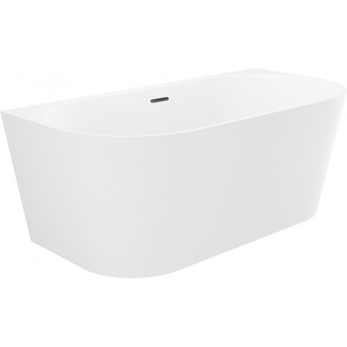 Ванна Wellsee Excellence Pro 170x75 28760303R (пристенная ванна белый глянец, экран, ножки, сифон-автомат матовый черный)