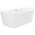 Ванна Wellsee Excellence Pro 170x75 28760303R (пристенная ванна белый глянец, экран, ножки, сифон-автомат матовый черный)
