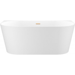 Ванна Wellsee Excellence Pro 170x75 28760304R (пристенная ванна белый глянец, экран, ножки, сифон-автомат золото)
