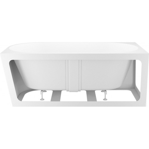 Ванна Wellsee Excellence Pro 170x75 28760701R (пристенная ванна (левая) белый глянец, экран, ножки, сифон-автомат хром)