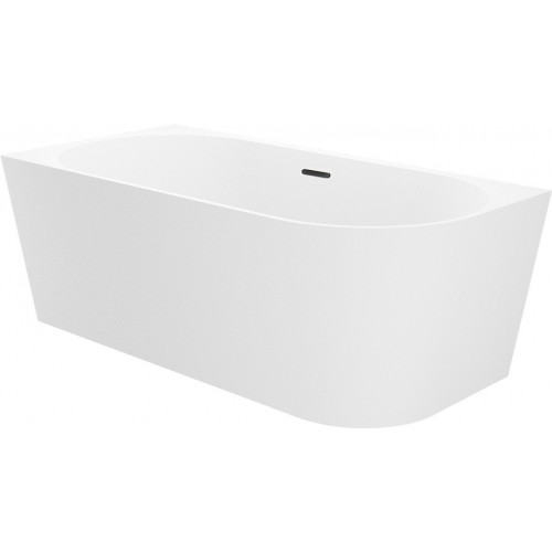 Ванна Wellsee Excellence Pro 170x75 28760703R (пристенная ванна (левая) белый глянец, экран, ножки, сифон-автомат матовый черный)