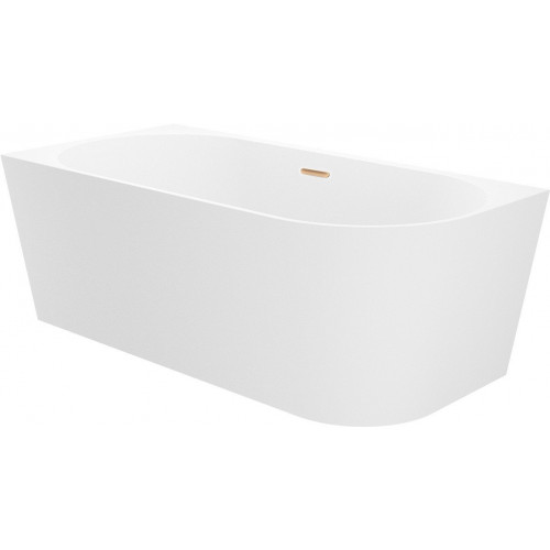 Ванна Wellsee Excellence Pro 170x75 28760704R (пристенная ванна (левая) белый глянец, экран, ножки, сифон-автомат золото)