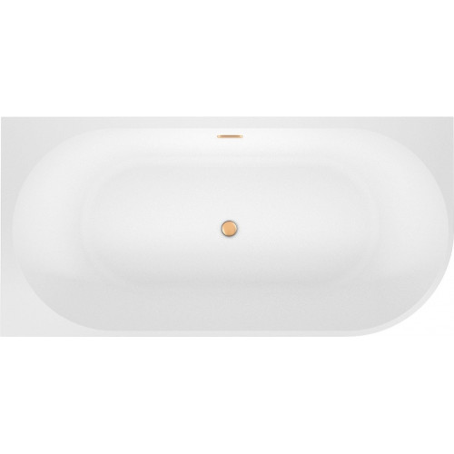 Ванна Wellsee Excellence Pro 170x75 28760704R (пристенная ванна (левая) белый глянец, экран, ножки, сифон-автомат золото)