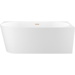 Ванна Wellsee Excellence Pro 170x75 28761104R (пристенная ванна (правая) белый глянец, экран, ножки, сифон-автомат золото)