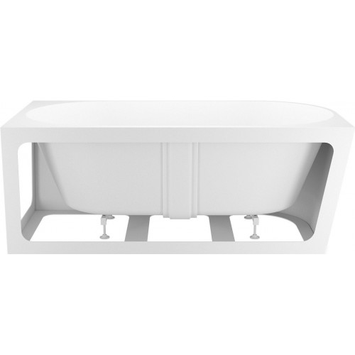 Ванна Wellsee Excellence Pro 170x75 28761104R (пристенная ванна (правая) белый глянец, экран, ножки, сифон-автомат золото)