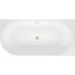 Ванна Wellsee Excellence Pro 180x80 28761204R (пристенная ванна (правая) белый глянец, экран, ножки, сифон-автомат золото)