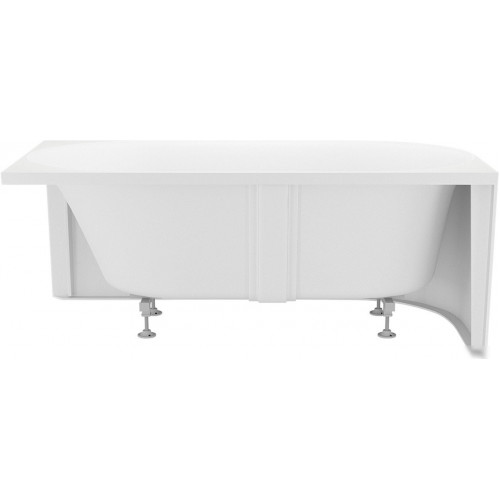 Ванна Wellsee Collaro Mini 140x70 28870502R (пристенная ванна (правая) белый глянец, экран, ножки, сифон-автомат глянцевый белый)