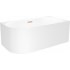 Ванна Wellsee Collaro Mini 140x70 28870504R (пристенная ванна (правая) белый глянец, экран, ножки, сифон-автомат золото)