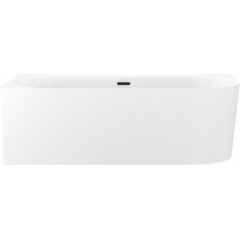 Ванна Wellsee Collaro 170x80 28910303R (пристенная ванна (левая) белый глянец, экран, ножки, сифон-автомат матовый черный)