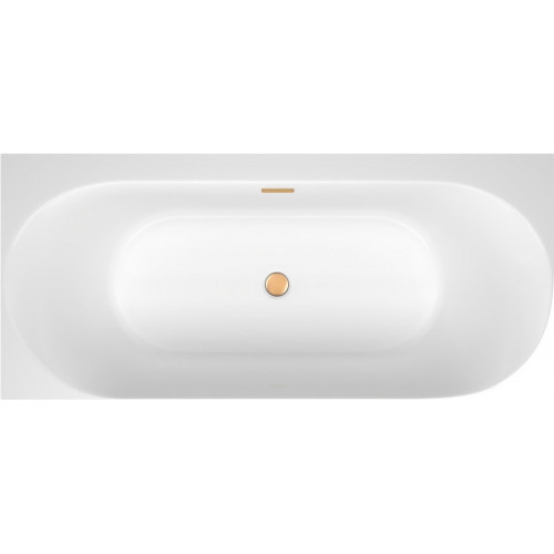 Ванна Wellsee Collaro 170x80 28910304R (пристенная ванна (левая) белый глянец, экран, ножки, сифон-автомат золото)