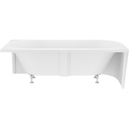 Ванна Wellsee Collaro 170x80 28910504R (пристенная ванна (правая) белый глянец, экран, ножки, сифон-автомат золото)