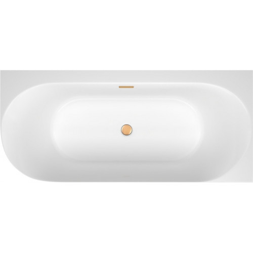 Ванна Wellsee Collaro 170x80 28910504R (пристенная ванна (правая) белый глянец, экран, ножки, сифон-автомат золото)