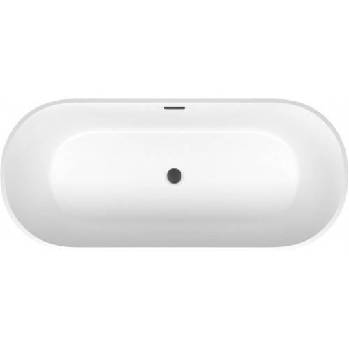 Ванна Wellsee Shell 180x80 28170403R (отдельностоящая ванна белый глянец, экран, ножки, сифон-автомат матовый черный)