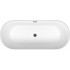 Ванна Wellsee Shell 180x80 28170403R (отдельностоящая ванна белый глянец, экран, ножки, сифон-автомат матовый черный)