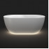 Ванна Wellsee Chic Riviera 179x85 23680601R (отдельностоящая ванна с подсветкой белый глянец, экран, ножки, сифон-автомат хром)