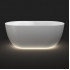 Ванна Wellsee Chic Riviera 179x85 23680602R (отдельностоящая ванна с подсветкой белый глянец, экран, ножки, сифон-автомат глянцевый белый)