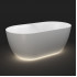 Ванна Wellsee Chic Riviera 179x85 23680602R (отдельностоящая ванна с подсветкой белый глянец, экран, ножки, сифон-автомат глянцевый белый)