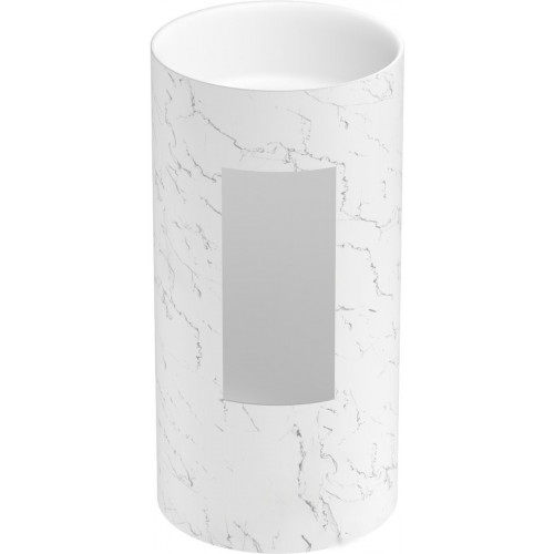 Умывальник Wellsee Chalice Perfection 230619000 (отдельностоящий, без отверстия под смеситель, цвет матовый белый мрамор/глянцевый белый)