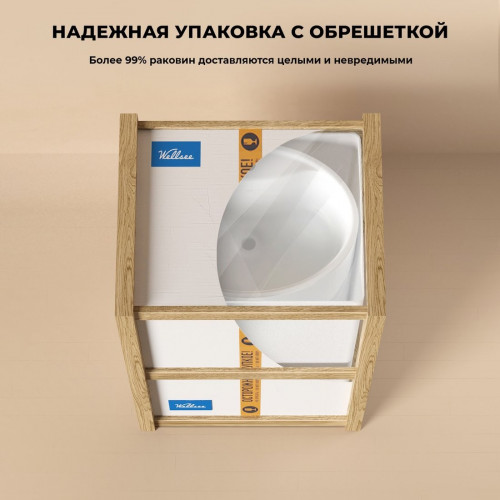 Умывальник Wellsee Coquillage 232802000 (отдельностоящий, с отверстием под смеситель, цвет матовый белый)